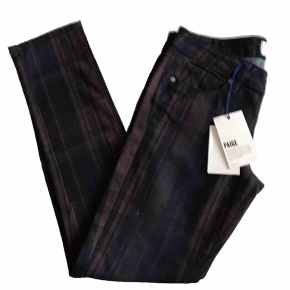 PAIGE Plaid Skinny Jeans‎ Size 26 - Picture 1 of 7